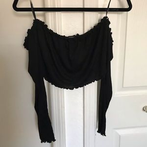 Off shoulder crop
